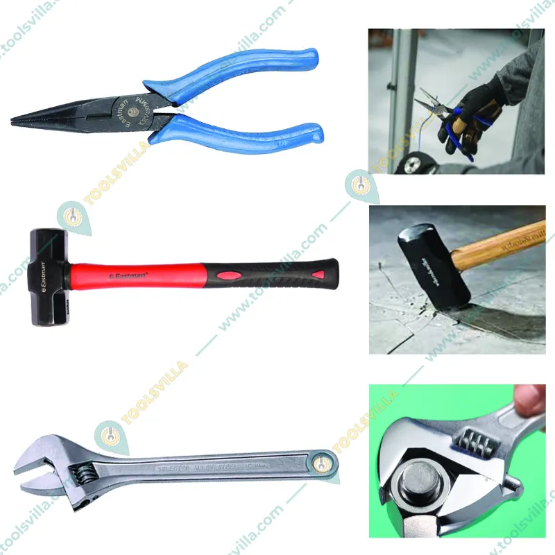 Eastman Plier, Adjustable Wrench, Sledge Hammer